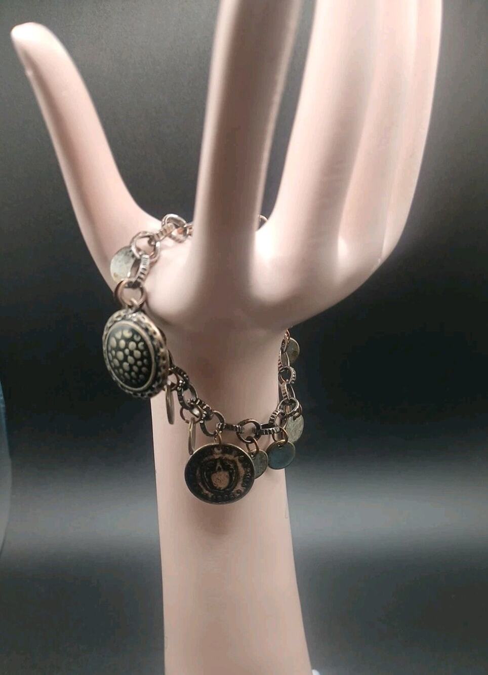 Vintage Coin Charm Bracelet